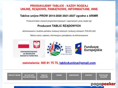 TABLICE UNIJNE PROW 2014-2020 2007-2013