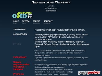 Naprawa okien PCV Warszawa