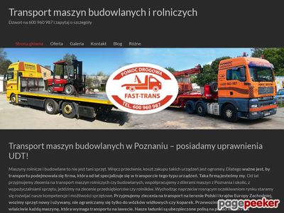 Transport maszyn budowlanych i rolniczych Poznań