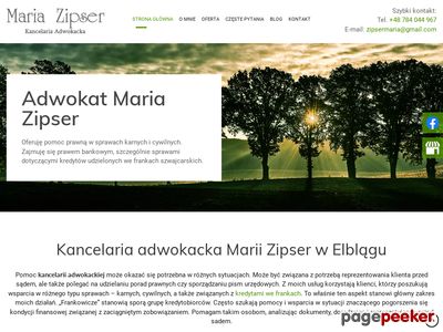 Www.adwokatzipser.pl adwokat Elbląg