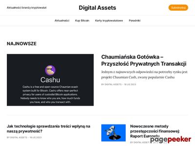 Wiadomości z rynku kryptowalut - digitalassets.pl