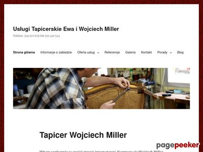 Tapicer Meblowo-Samochodowy, Renowacja Skór Ewa Miller