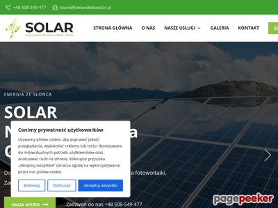 Fotowoltaika SOLAR - Instalacje fotowoltaiczne