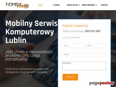 Schludny Mobilny serwis komputerow w Lublinie, darmowy dojaz