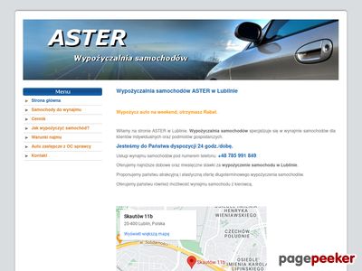 Aster - wypożyczalnia samochodów Lublin