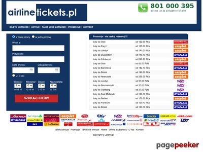 Bilety Lotnicze, Tanie Linie Lotnicze- Airlinetickets.pl