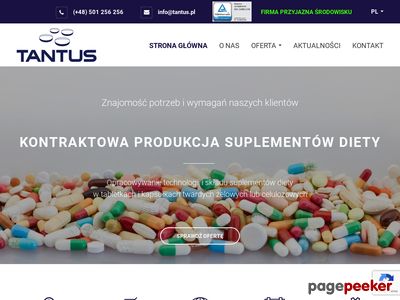 Usługowa produkcja suplementów diety - tantus.pl